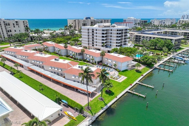 3070 Gulf Shore Blvd N Unit 104, Naples, FL 34103 - aerial view of a large body of water and apartment complex / building