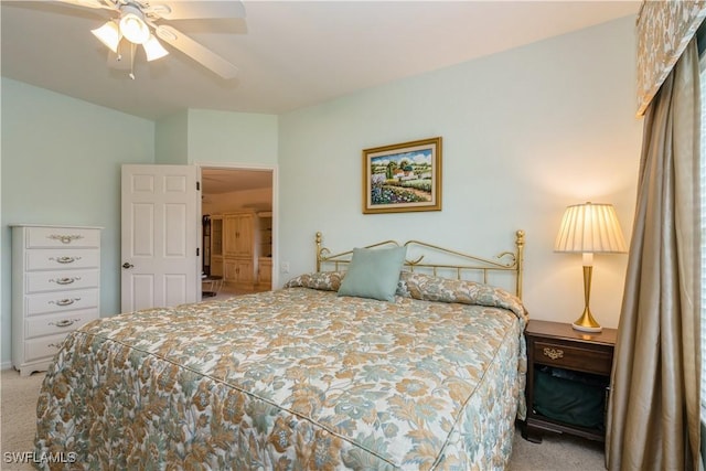 13221 Sherburne Cir Unit 601, Bonita Springs, FL 34135 - bedroom featuring carpet floors and ceiling fan