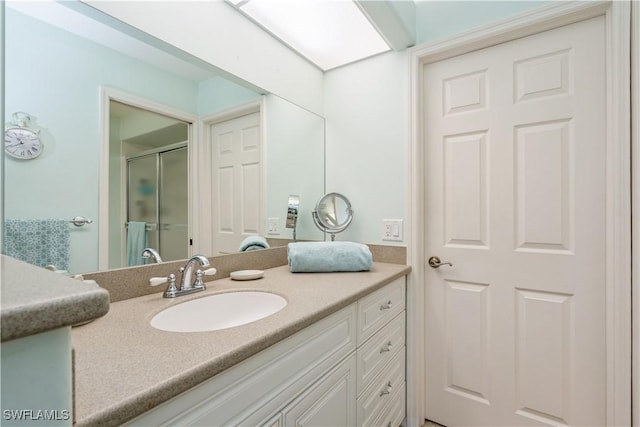 13221 Sherburne Cir Unit 601, Bonita Springs, FL 34135 - full bath with vanity and a shower stall