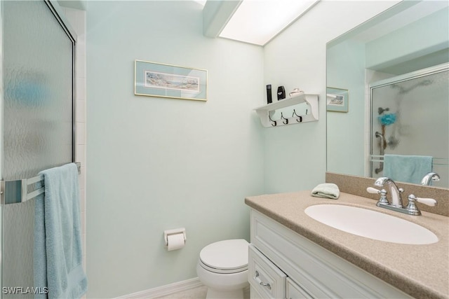13221 Sherburne Cir Unit 601, Bonita Springs, FL 34135 - bathroom with a shower with door and vanity