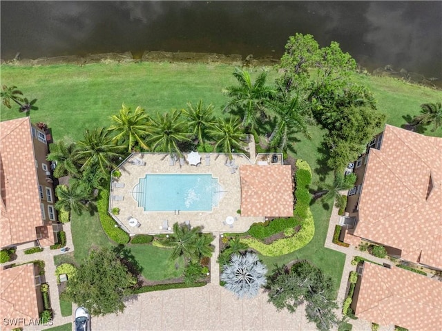 13221 Sherburne Cir Unit 601, Bonita Springs, FL 34135 - drone / aerial view of a pool