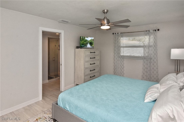 1721 Cascade Way N, Fort Myers, FL 33917 - bedroom with light wood finished floors and a ceiling fan