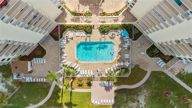 7360 Estero Blvd Unit Ph5, Fort Myers Beach, FL 33931 - bird's eye view of a pool