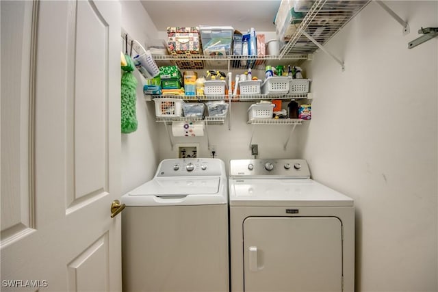 17791 Pineapple Palm Ct, North Fort Myers, FL 33917 - washroom featuring separate washer and dryer