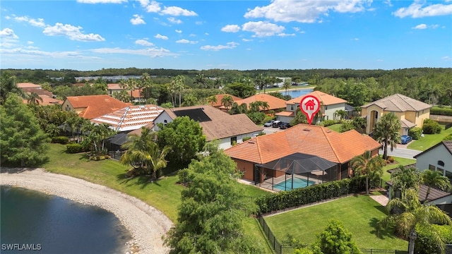 12905 Pastures Way, Fort Myers, FL 33913 - aerial view of residential area with a large body of water