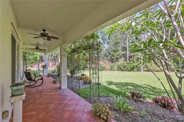 4000 Stonesthrow Ct, Naples, FL 34109 - view of patio / terrace with a ceiling fan