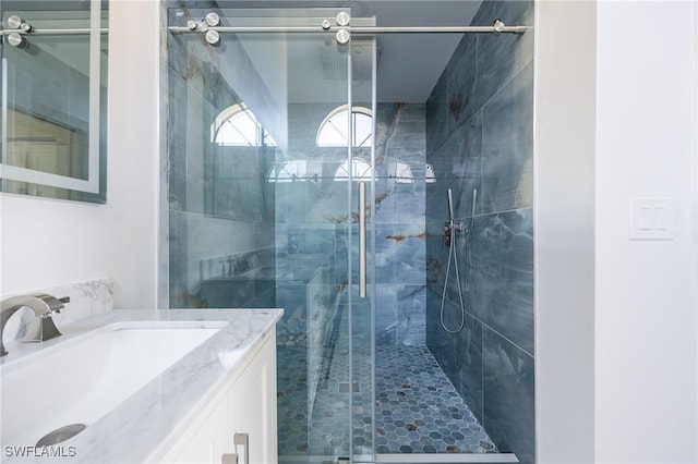 12730 Kelly Palm Dr, Fort Myers, FL 33908 - full bath featuring a stall shower and vanity