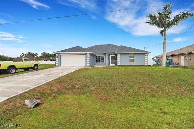 3211 NE 14th Pl, Cape Coral, FL 33909 - ranch-style house with concrete driveway, an attached garage, and stucco siding