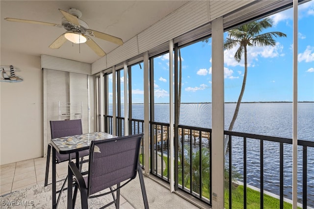 1901 Clifford St Unit 202, Fort Myers, FL 33901 - sunroom / solarium with a water view