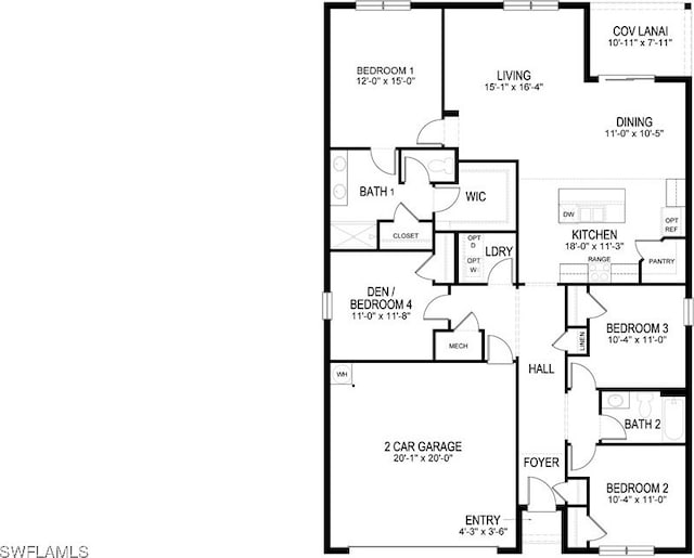2982 Ernest Way, Fort Myers, FL 33905 - view of property floor plan