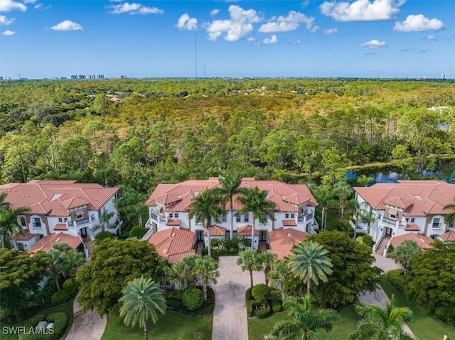 29120 Brendisi Way Unit 102, Naples, FL 34110 - aerial perspective of suburban area featuring a heavily wooded area