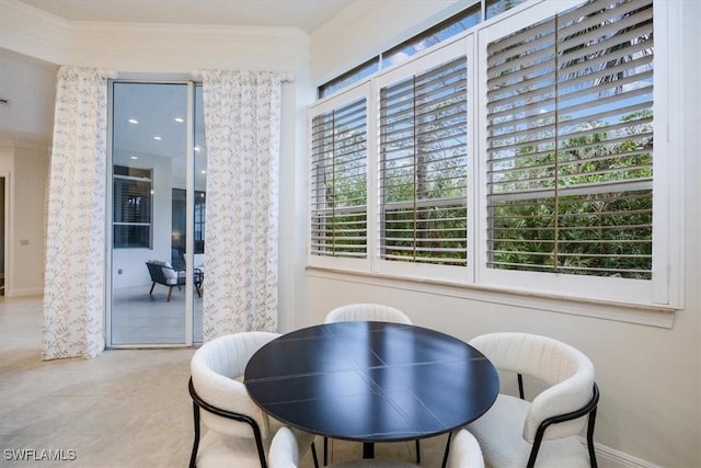 29120 Brendisi Way Unit 102, Naples, FL 34110 - dining space featuring crown molding