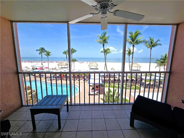 140 Estero Blvd Unit 2206, Fort Myers Beach, FL 33931 - balcony with view of water and beach and view of pool area