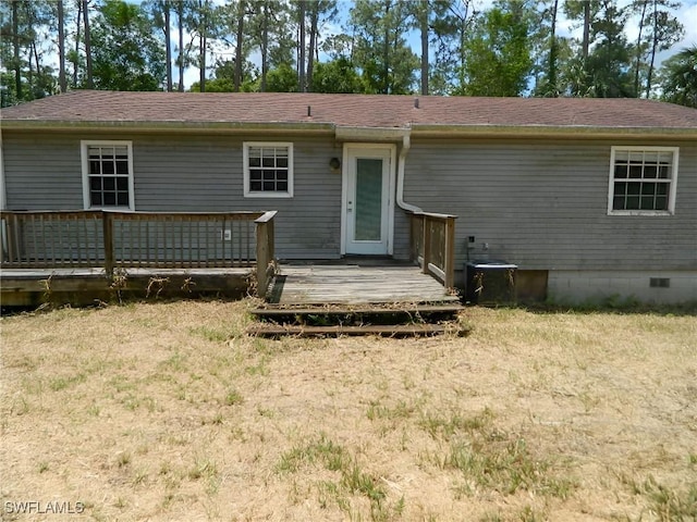 3611 8th Ave SE, Naples, FL 34117 - rear view of property with crawl space and a deck