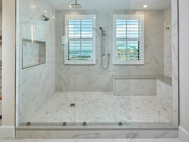 960 Cape Marco Dr Unit 1901, Marco Island, FL 34145 - bathroom featuring a marble finish shower