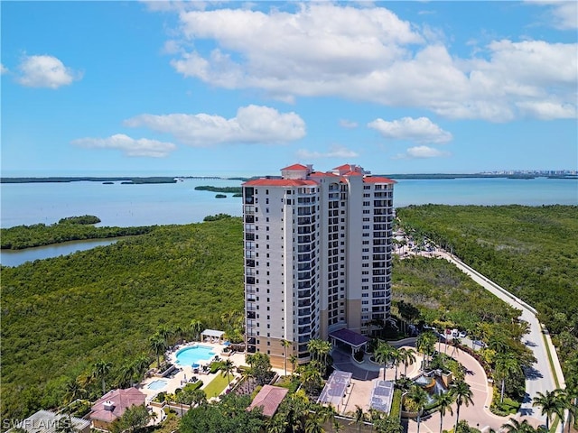 4875 Pelican Colony Blvd Unit 1801, Bonita Springs, FL 34134 - drone / aerial view of a large body of water and apartment complex / building