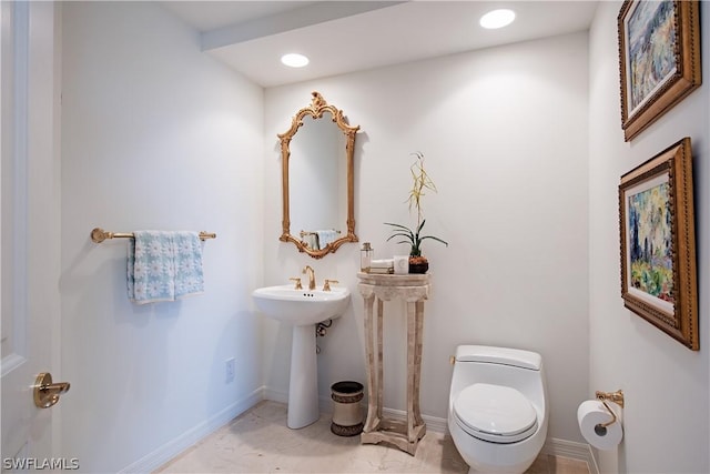 4875 Pelican Colony Blvd Unit 1801, Bonita Springs, FL 34134 - half bath with toilet and recessed lighting