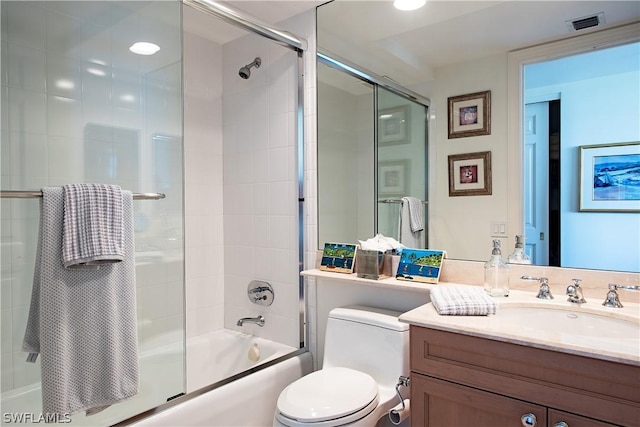 4875 Pelican Colony Blvd Unit 1801, Bonita Springs, FL 34134 - bathroom with vanity and enclosed tub / shower combo