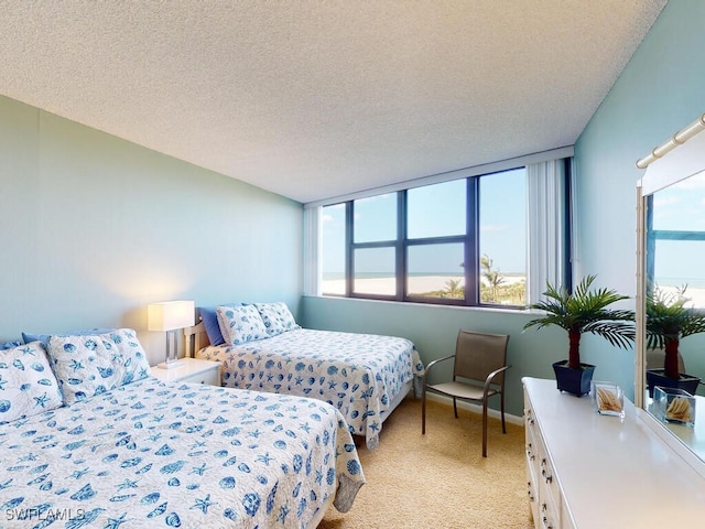 58 N Collier Blvd Unit 404, Marco Island, FL 34145 - bedroom with light colored carpet, multiple windows, and a textured ceiling