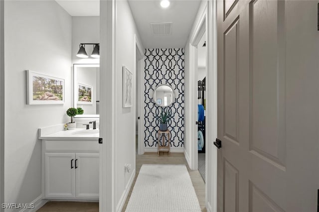 10581 Woodchuck Ln, Bonita Springs, FL 34135 - bathroom with vanity and baseboards