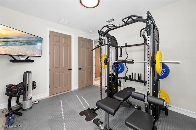 10581 Woodchuck Ln, Bonita Springs, FL 34135 - workout area with baseboards
