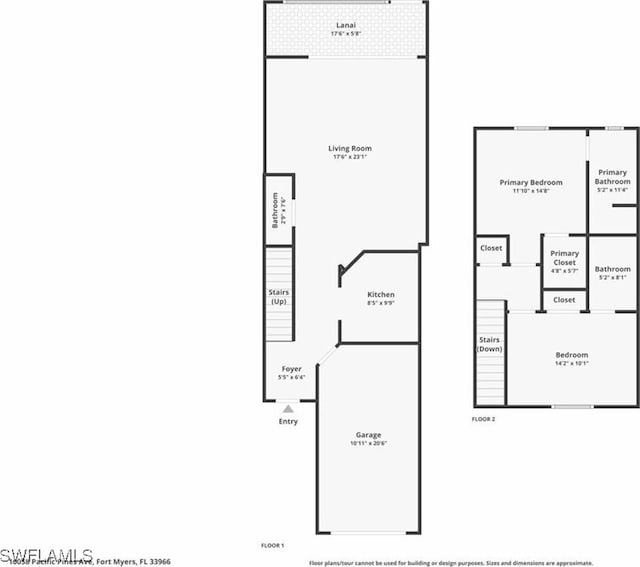 10058 Pacific Pines Ave, Fort Myers, FL 33966 - view of property floor plan