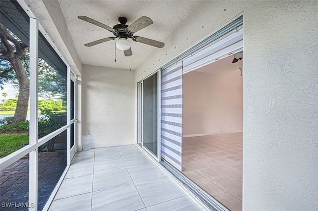 10058 Pacific Pines Ave, Fort Myers, FL 33966 - unfurnished sunroom with ceiling fan