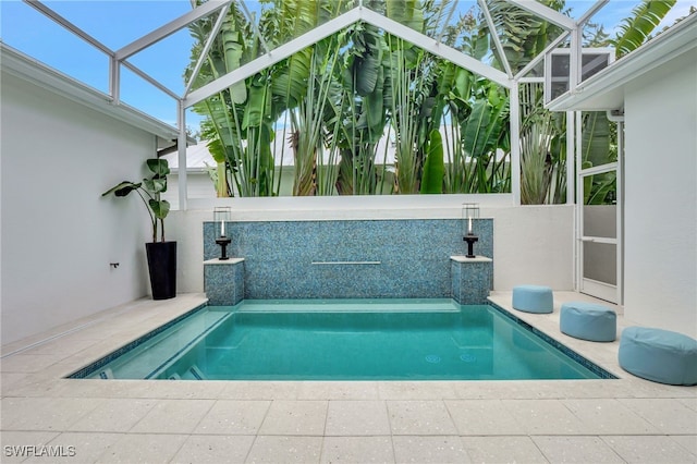 2120 Curtis St, Naples, FL 34112 - outdoor pool with a patio and a lanai