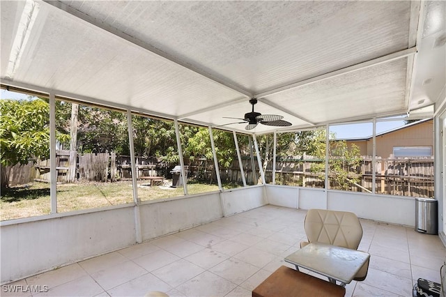 1141 S Alhambra Cir, Naples, FL 34103 - unfurnished sunroom with ceiling fan