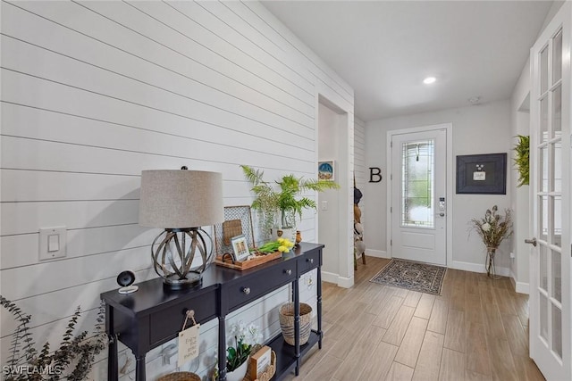 2703 Aviamar Cir, Naples, FL 34114 - foyer entrance featuring light wood finished floors and recessed lighting