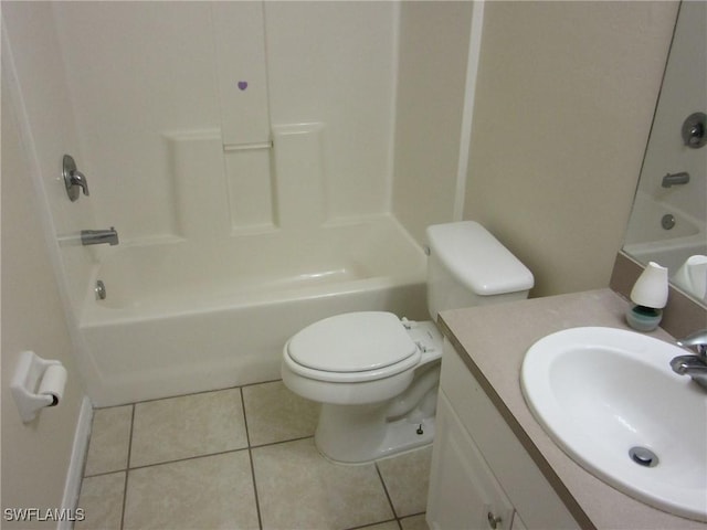 1568/1570 Gilbert Ave S, Lehigh Acres, FL 33973 - full bathroom featuring tile patterned floors, shower / washtub combination, and vanity