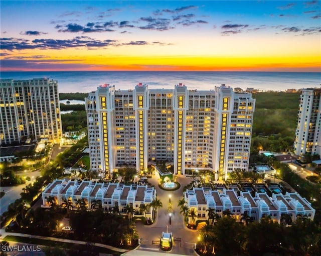 7117 Pelican Bay Blvd Unit 1903, Naples, FL 34108 - aerial view at dusk of a water view