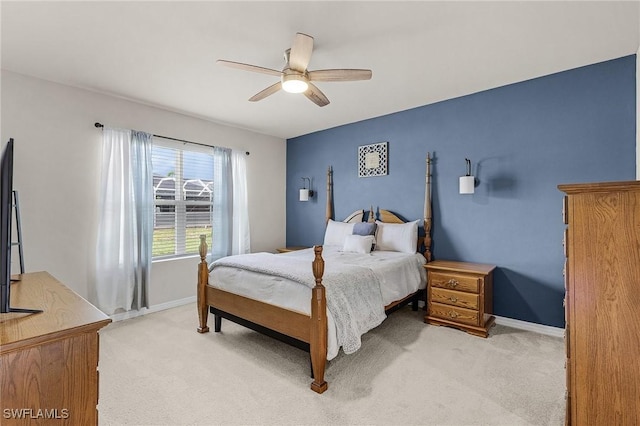 1700 SW 3rd St, Cape Coral, FL 33991 - bedroom with light carpet and ceiling fan