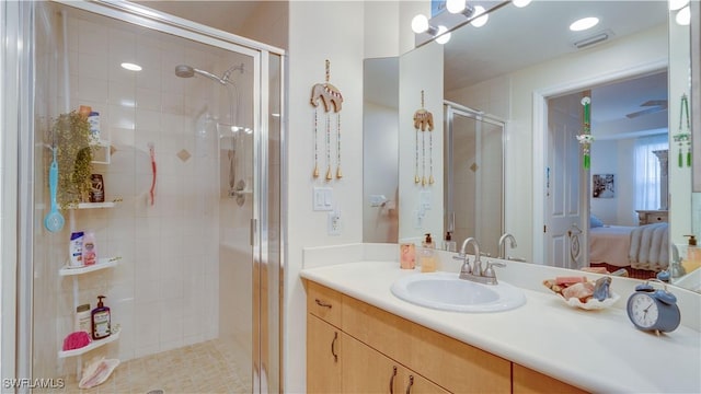 1133 Van Loon Commons Cir Unit 202, Cape Coral, FL 33909 - ensuite bathroom featuring a shower stall and vanity