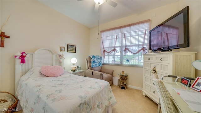 1133 Van Loon Commons Cir Unit 202, Cape Coral, FL 33909 - bedroom with light colored carpet and ceiling fan