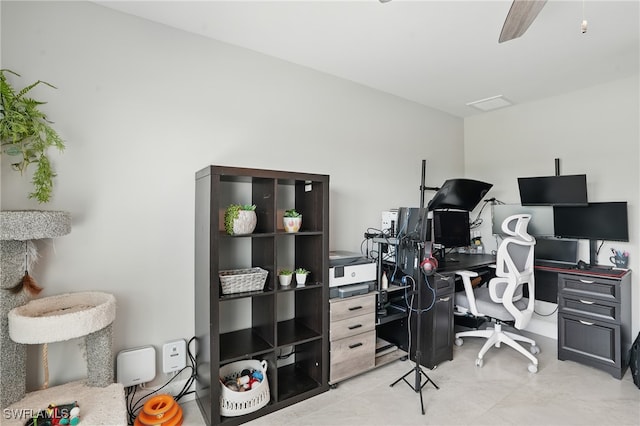 1028 NW 33rd Ave, Cape Coral, FL 33993 - home office with ceiling fan