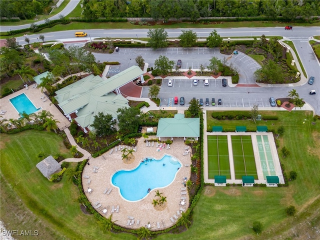 20571 Long Pond Rd, North Fort Myers, FL 33917 - drone / aerial view of a pool area