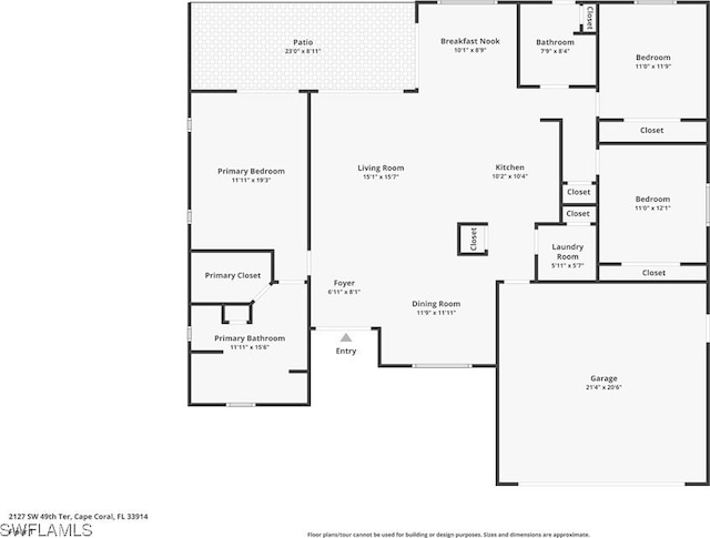 2127 SW 49th Ter, Cape Coral, FL 33914 - view of home floor plan