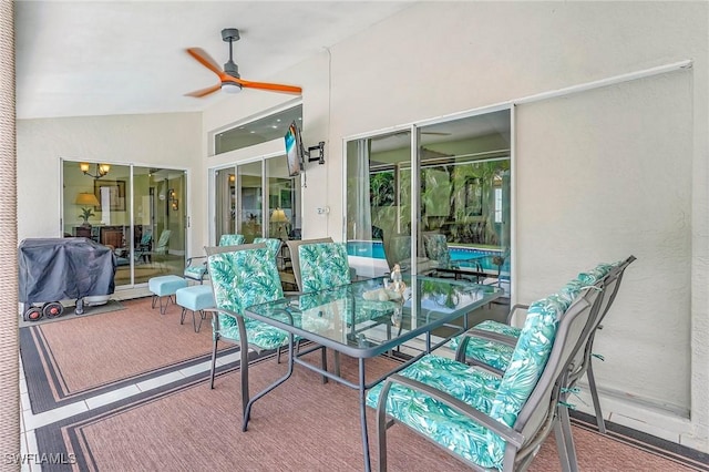 2127 SW 49th Ter, Cape Coral, FL 33914 - view of patio with ceiling fan
