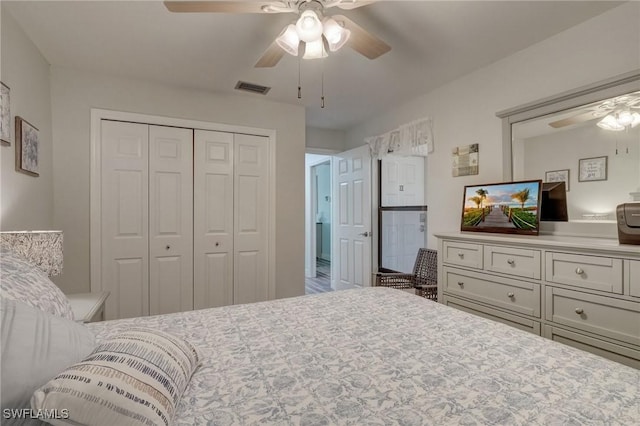 12170 Kelly Greens Blvd Unit 88, Fort Myers, FL 33908 - bedroom with a closet and ceiling fan