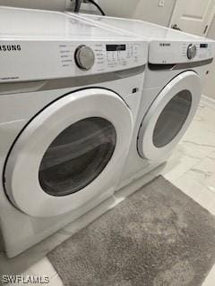 406 W 15th St, Lehigh Acres, FL 33972 - washroom featuring independent washer and dryer