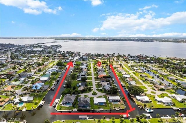 1442 Wellington Ct, Cape Coral, FL 33904 - aerial view of residential area featuring a nearby body of water