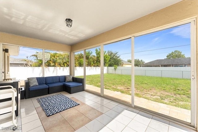 605 SW 18th Ter, Cape Coral, FL 33991 - sunroom with outdoor lounge area and tile patterned floors