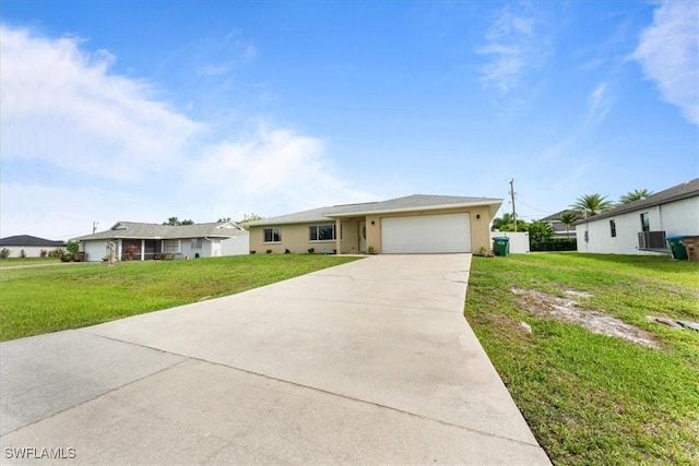 605 SW 18th Ter, Cape Coral, FL 33991 - ranch-style house with driveway, a garage, and stucco siding