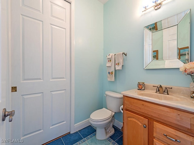 21950 N River Rd, Alva, FL 33920 - bathroom with tile patterned flooring and vanity