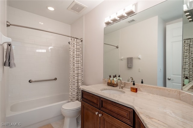 15250 Riverbend Blvd Unit 101, North Fort Myers, FL 33917 - bathroom with shower / tub combo, vanity, and recessed lighting