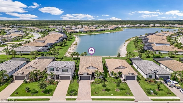 19604 Beechcrest Pl, Estero, FL 33928 - aerial perspective of suburban area featuring a large body of water