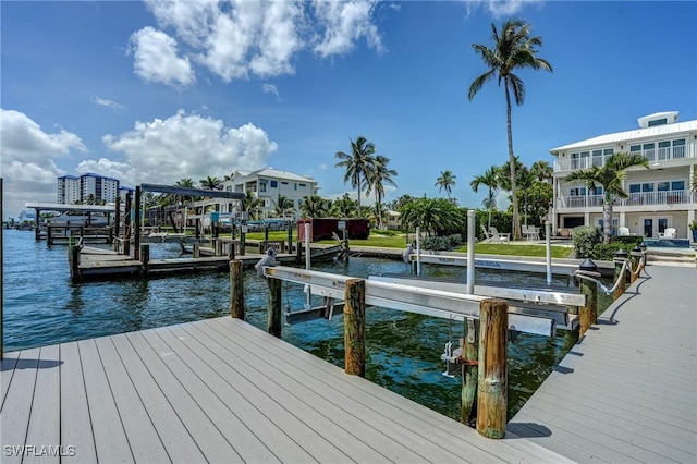 4031 Bayside Rd, Fort Myers Beach, FL 33931 - dock area with boat lift and a water view