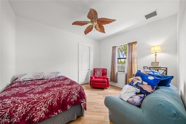 4007 Surfside Blvd, Cape Coral, FL 33914 - bedroom featuring light wood-style floors and ceiling fan