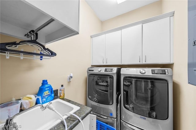4007 Surfside Blvd, Cape Coral, FL 33914 - laundry room with independent washer and dryer and cabinet space